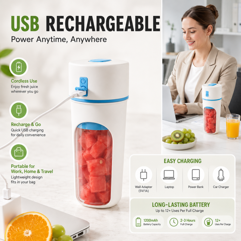 Gobelet mixeur sans fil portable