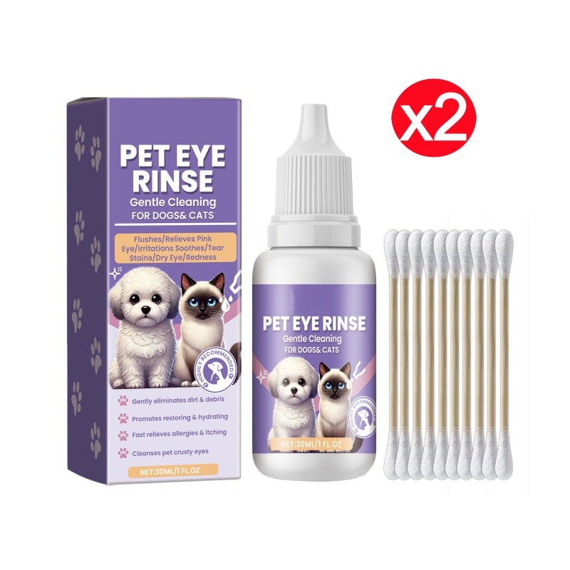 Rince-œil Doux pour Chiens et Chats – Sans Alcool, Élimine les Débris, 150 ml