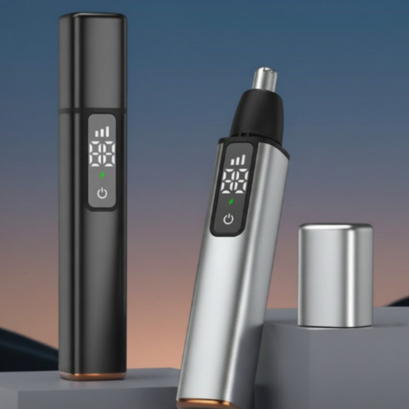 Tondeuse électrique rechargeable pour poils de nez avec affichage numérique