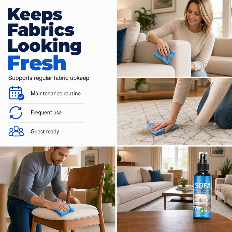 2026 Nettoyant Textile Sans Rinçage © – Il suffit de vaporiser et d'essuyer – sans eau, sans rinçage. Parfait pour les canapés, les tapis et les tissus d'ameublement – frais en quelques minutes !