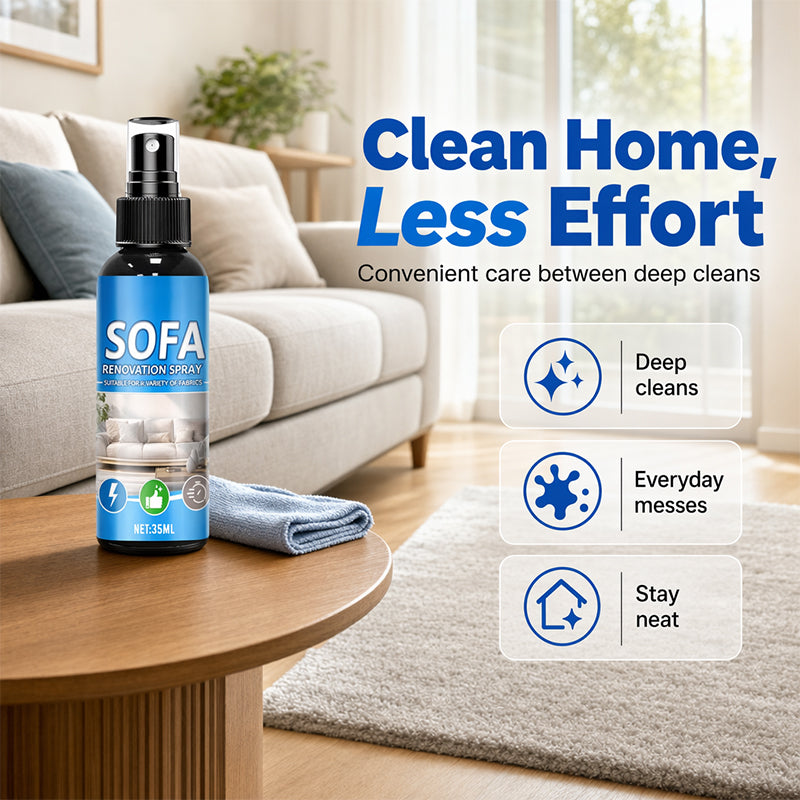 2026 Nettoyant Textile Sans Rinçage © – Il suffit de vaporiser et d'essuyer – sans eau, sans rinçage. Parfait pour les canapés, les tapis et les tissus d'ameublement – frais en quelques minutes !