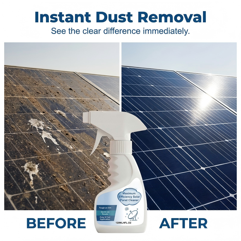 Spray nettoyant pour panneaux solaires – Haute efficacité, sans traces, biodégradable, 32 oz permet d’obtenir 150 gallons