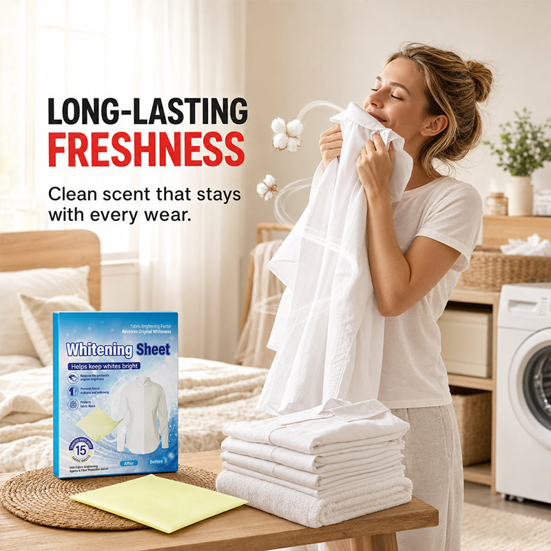 Lingettes blanchissantes pour lessive anti-jaunissement
