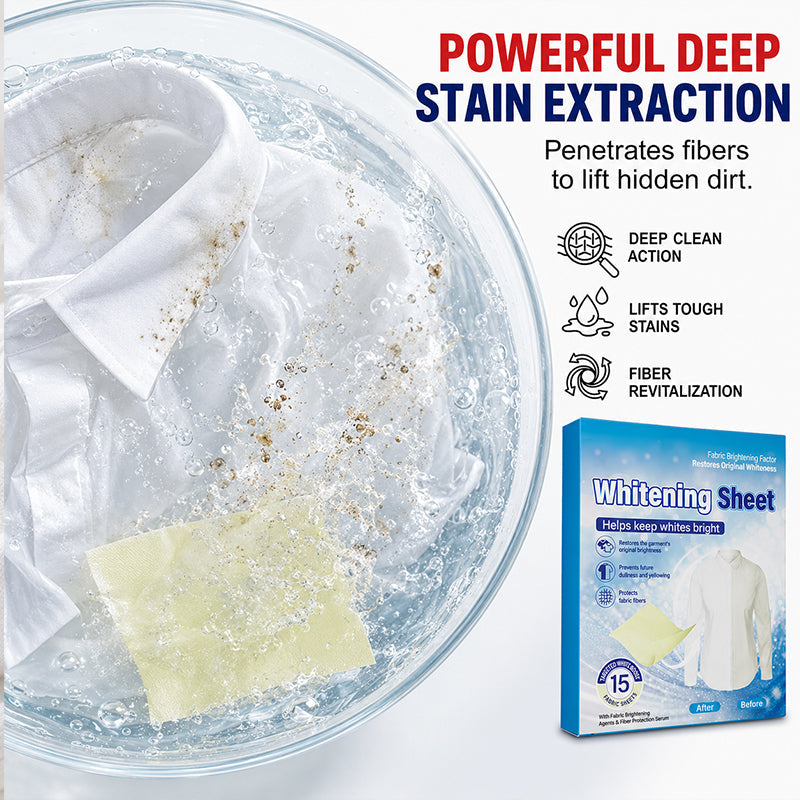 Lingettes blanchissantes pour lessive anti-jaunissement