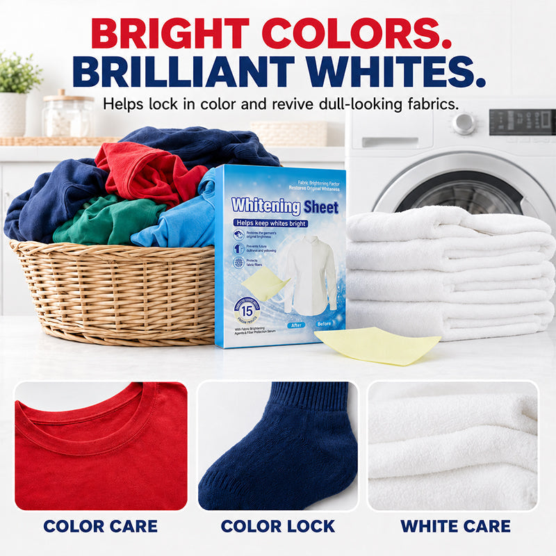 Lingettes blanchissantes pour lessive anti-jaunissement