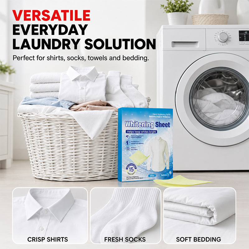 Lingettes blanchissantes pour lessive anti-jaunissement