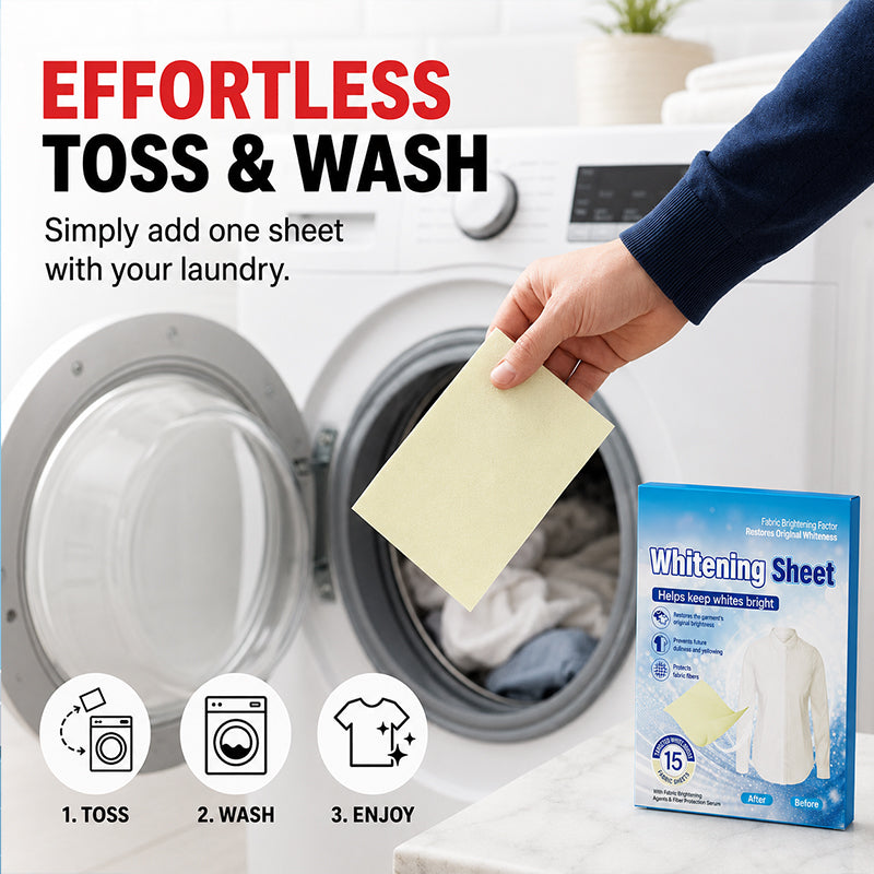 Lingettes blanchissantes pour lessive anti-jaunissement