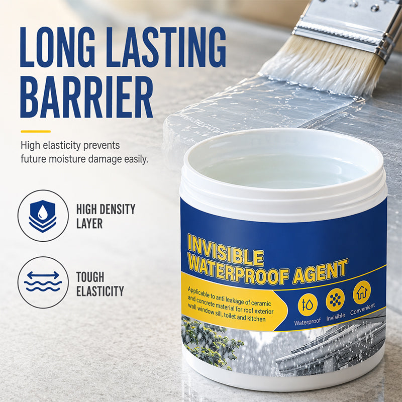 Mastic d'étanchéité invisible – Transparent, à appliquer au pinceau, séchage rapide, pour toit, mur, évier