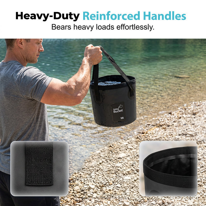 Seau de pêche pliable portable