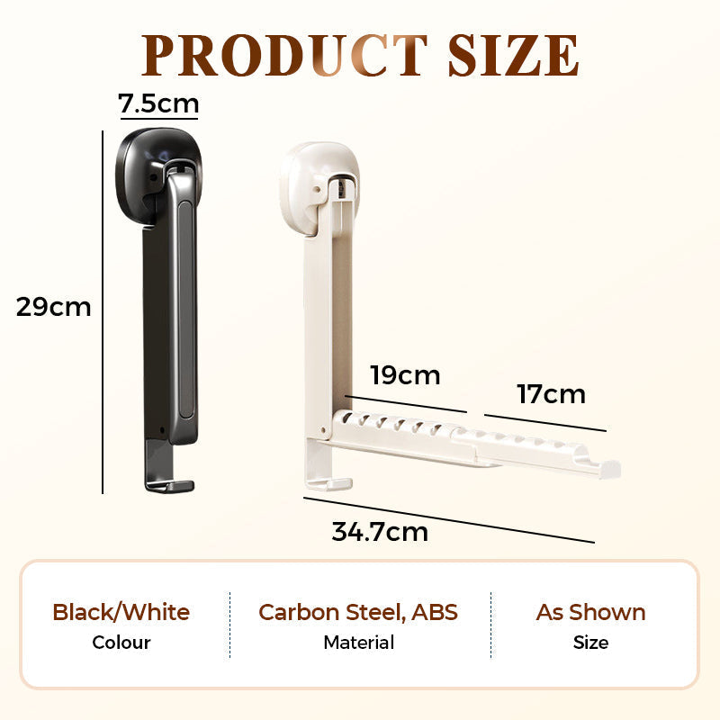 Séchoir pliable et extensible à ventouse