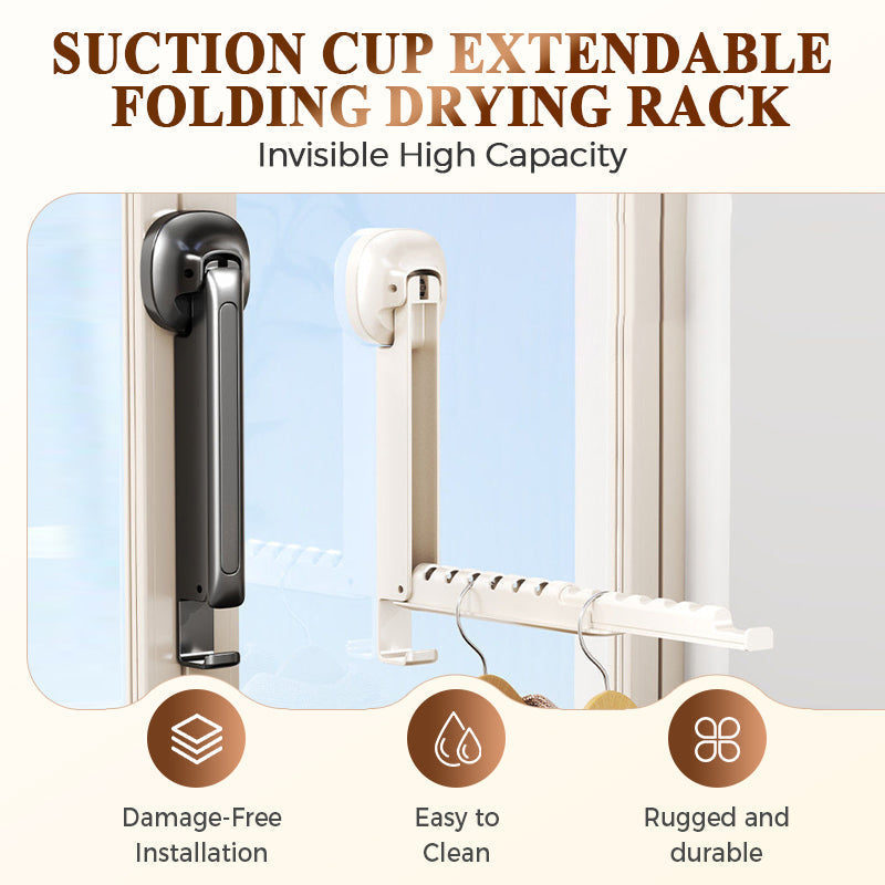 Séchoir pliable et extensible à ventouse