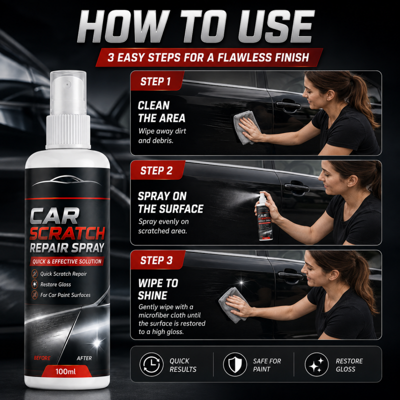Spray universel de réparation de rayures pour voiture