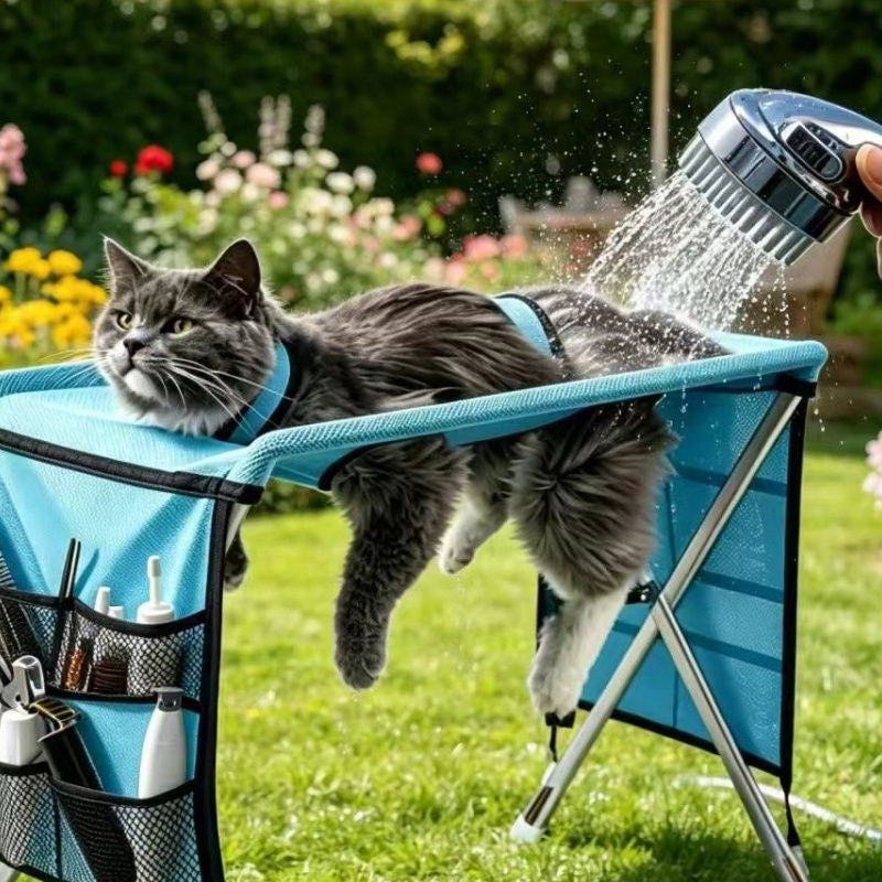 Lit de toilettage pliable pour animaux 2 en 1