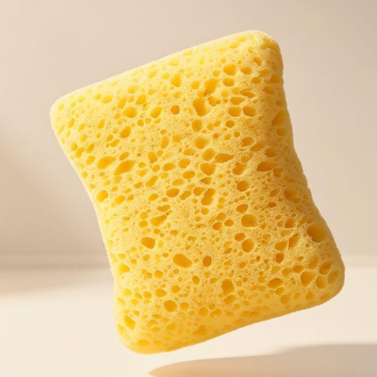 Pochette à mousse de bain double face