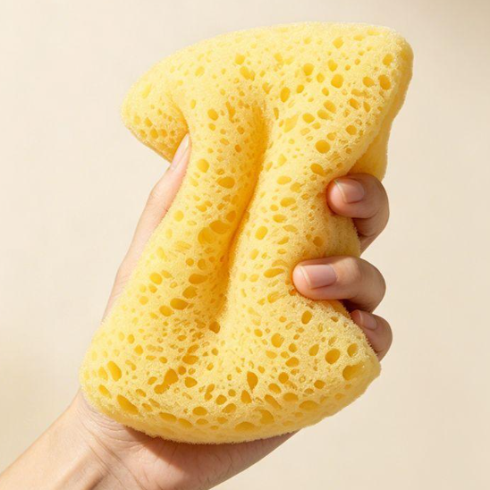 Pochette à mousse de bain double face