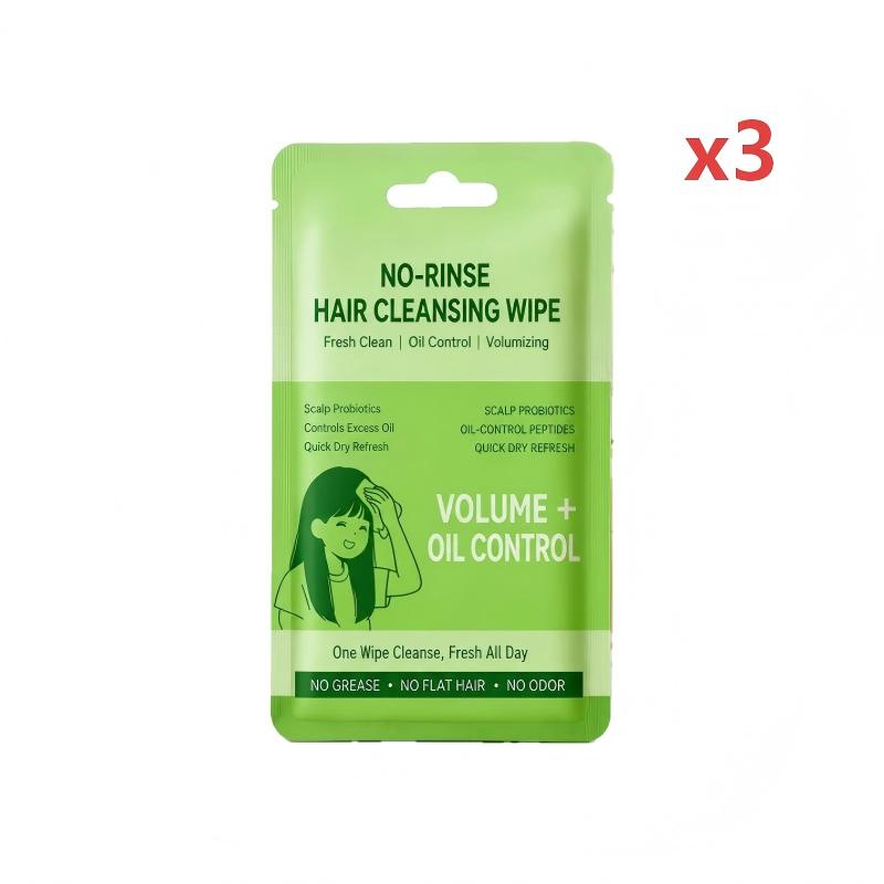 Lingettes nettoyantes pour cheveux sans rinçage portables