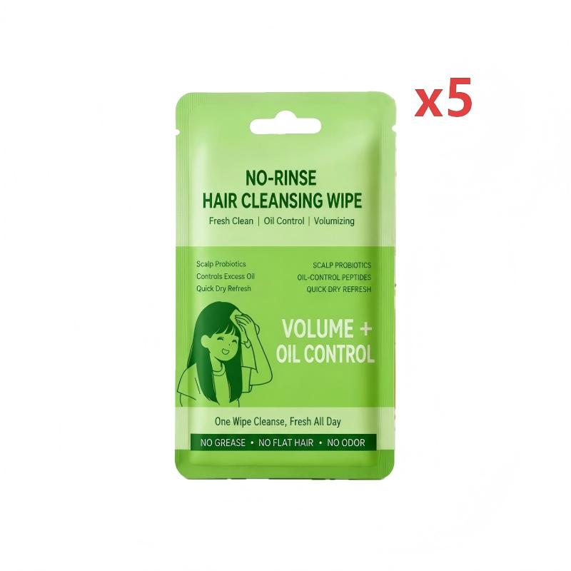 Lingettes nettoyantes pour cheveux sans rinçage portables