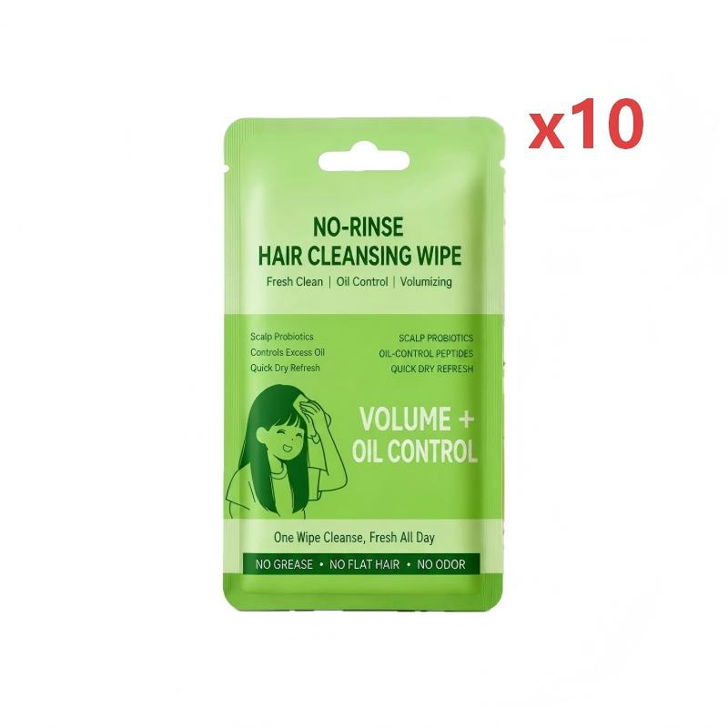Lingettes nettoyantes pour cheveux sans rinçage portables