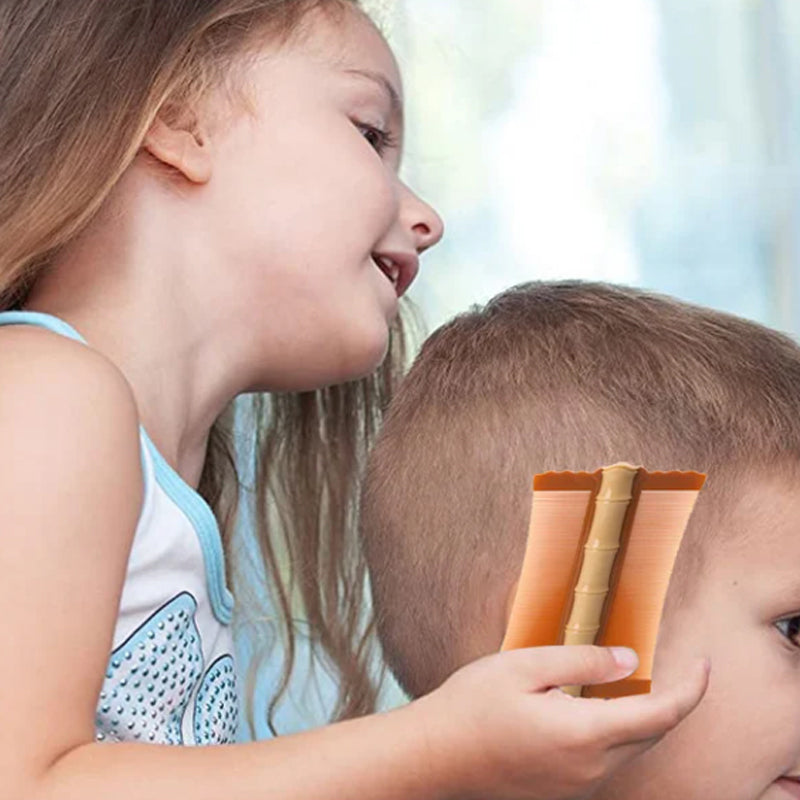 Peigne coiffant double-face en bambou à dents fines | Élimine les poux et les pellicules | Prise ergonomique | Pour tous types de cheveux | Pour adultes, enfants et animaux de compagnie
