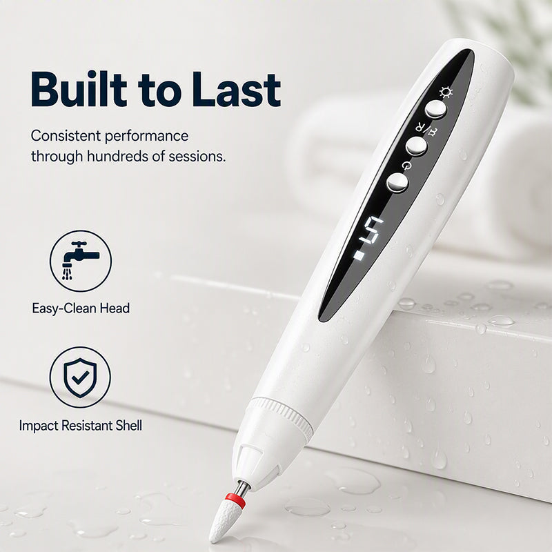 Ponceuse à ongles électrique 2-en-1 avec lampe UV – Portable, sans fil, pour une manucure permanente digne d'un salon, directement à la maison