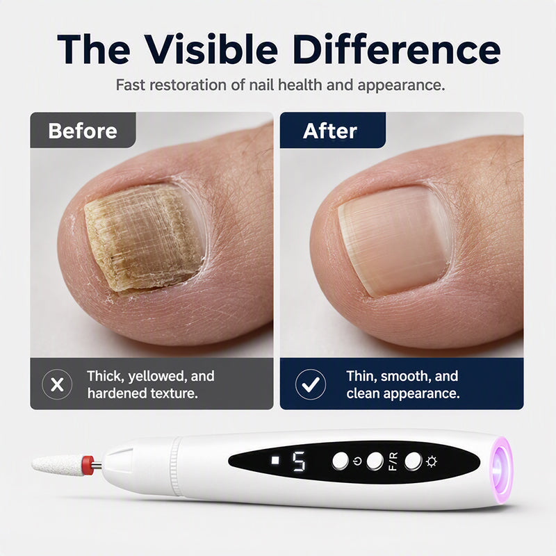 Ponceuse à ongles électrique 2-en-1 avec lampe UV – Portable, sans fil, pour une manucure permanente digne d'un salon, directement à la maison