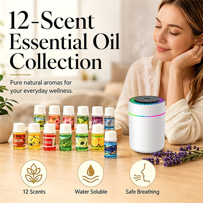 Le parfum frais améliore votre humeur ! Ensemble de 12 huiles essentielles hydrosolubles