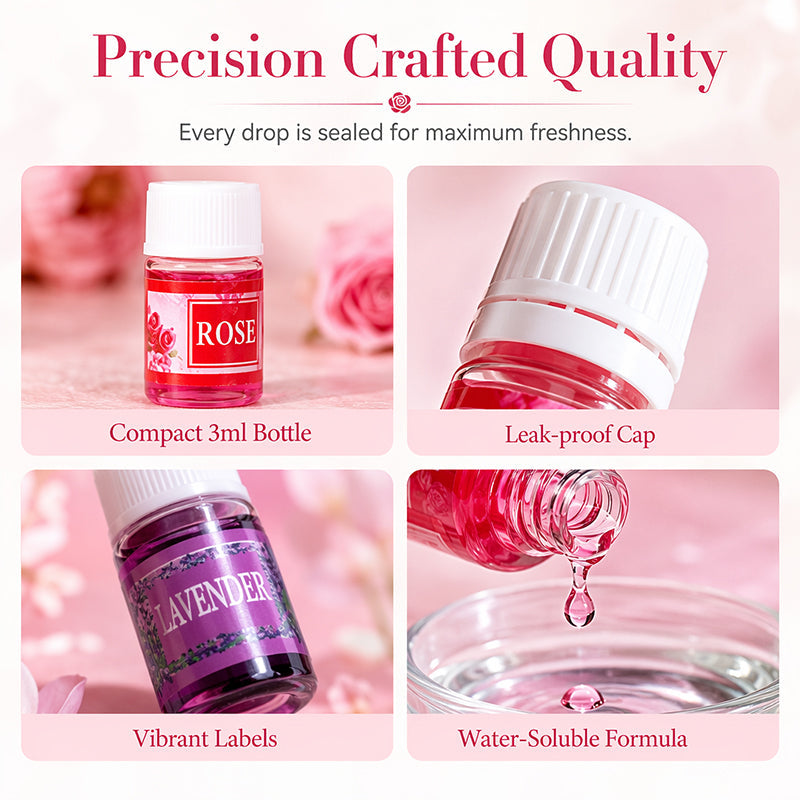 Le parfum frais améliore votre humeur ! Ensemble de 12 huiles essentielles hydrosolubles