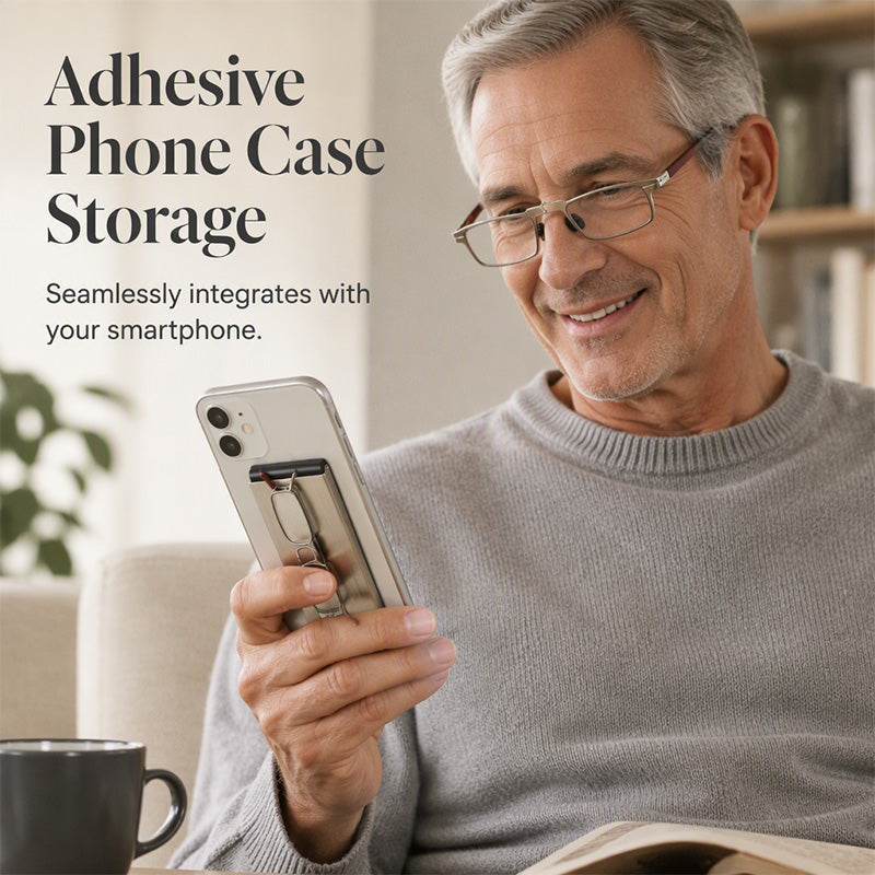 Lunettes de lecture pliables ultra-fines avec étui pour téléphone et support intégrés