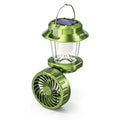 Ventilateur solaire pliable – 1200 mAh, rechargeable par USB-C, éclairage LED, pour le camping