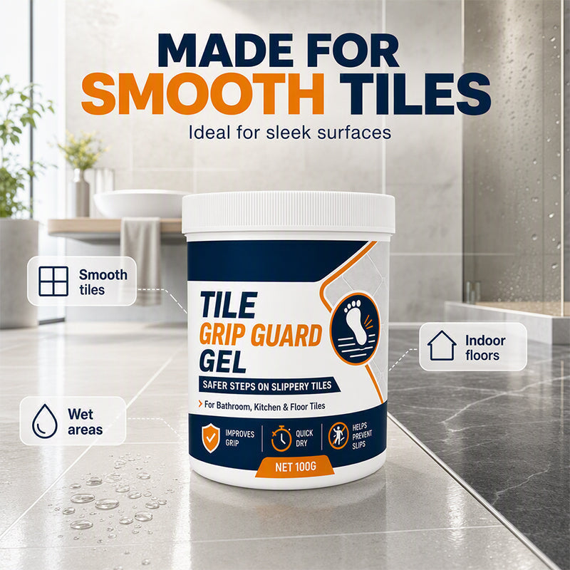 Gel antidérapant pour carrelage 2026 CHOIX NUMÉRO 1 Gel antidérapant pour carrelage – Réduit la glissance sur les carreaux lisses, formule à séchage rapide – Sans danger pour les sols intérieurs !