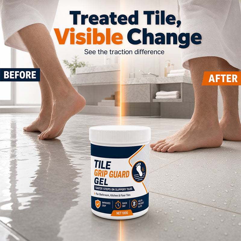 Gel antidérapant pour carrelage 2026 CHOIX NUMÉRO 1 Gel antidérapant pour carrelage – Réduit la glissance sur les carreaux lisses, formule à séchage rapide – Sans danger pour les sols intérieurs !