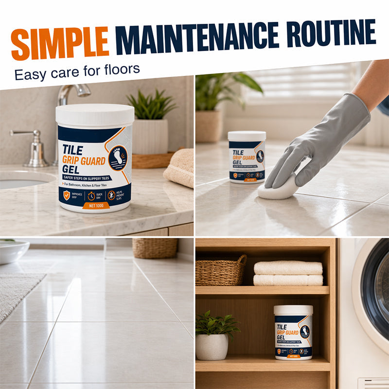 Gel antidérapant pour carrelage 2026 CHOIX NUMÉRO 1 Gel antidérapant pour carrelage – Réduit la glissance sur les carreaux lisses, formule à séchage rapide – Sans danger pour les sols intérieurs !