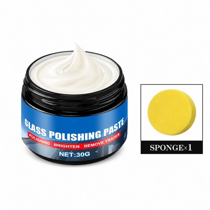 Nettoyant pour vitres de voiture ¨C Élimine les reflets et les traces d'essuie-glace, repousse la pluie, fonctionne sur toutes les surfaces vitrées ¨C Éponge incluse !