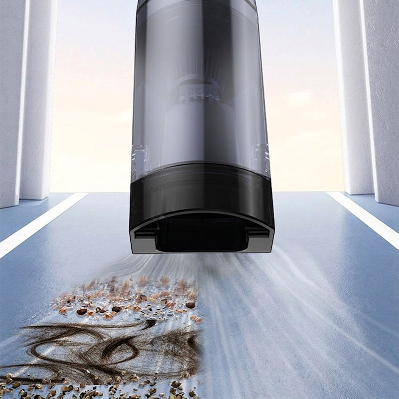 Aspirateur à main sans fil pour voiture – Aspiration 6 KPa, 2 vitesses, lumière LED, conception facile à vider – Comprend une base de rangement !
