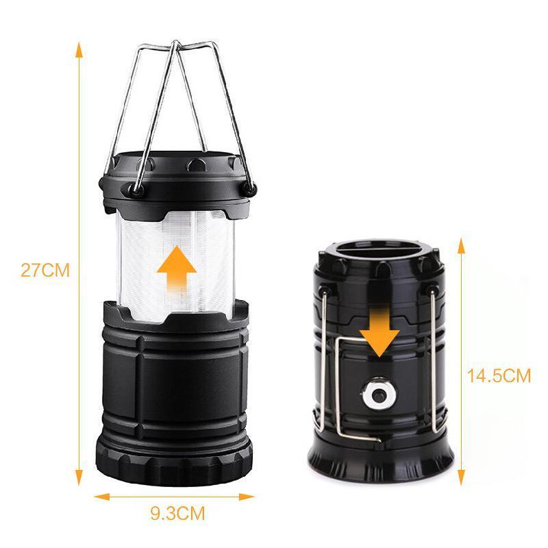 Lanterne de camping LED 3-en-1 effet flamme