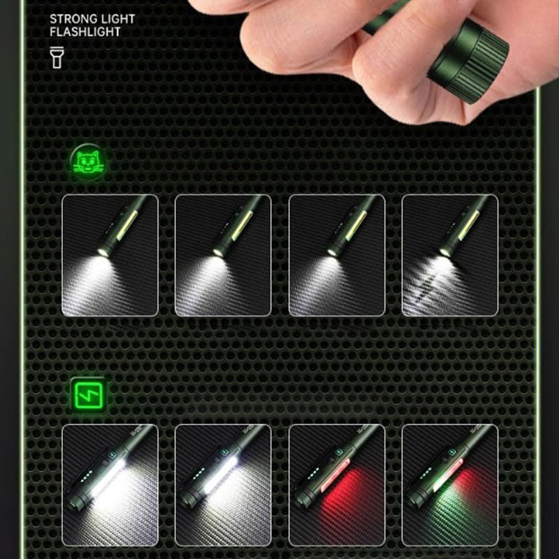 Outil indispensable ! Lampe de travail magnétique puissante multifonctionnelle en forme de stylo, lampe torche LED portable rotative, base magnétique pour un éclairage mains libres pour