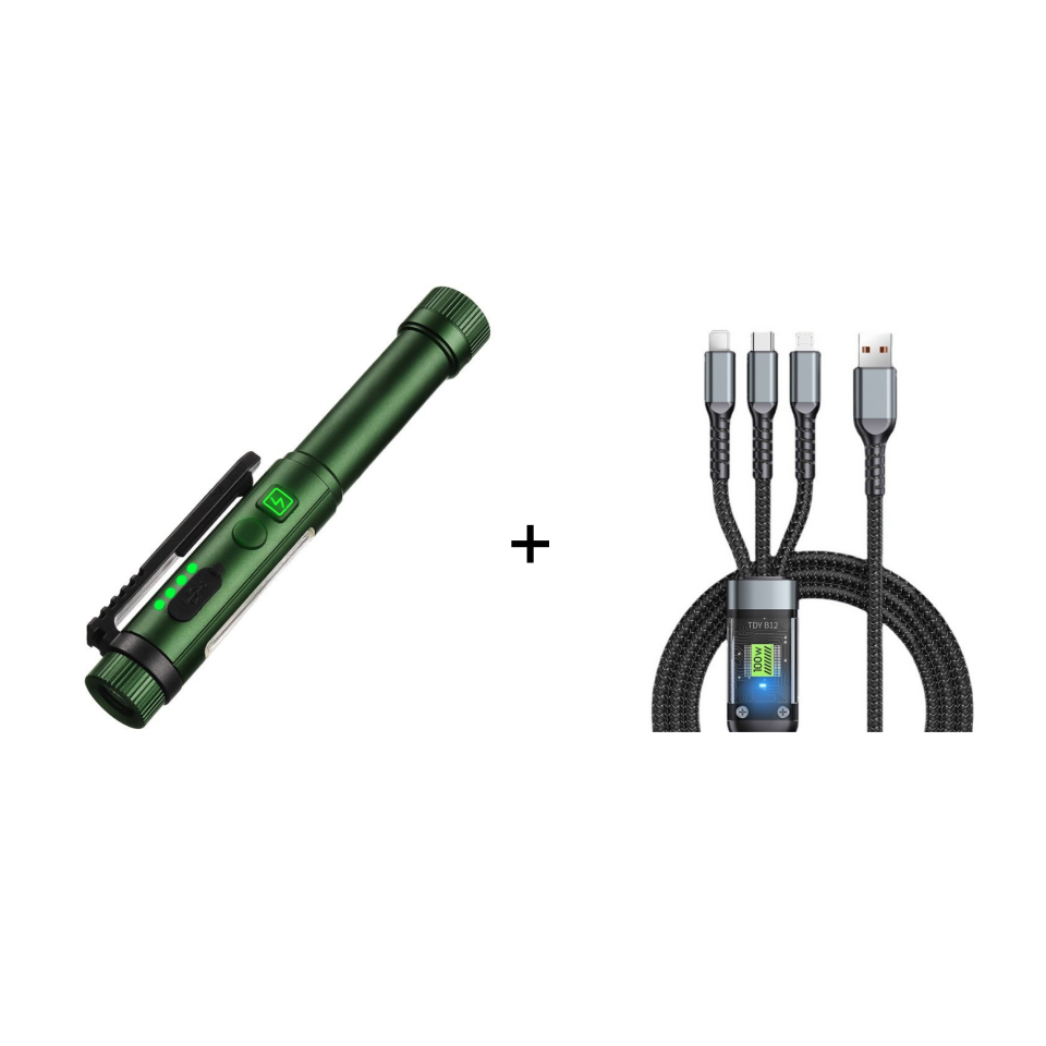 Outil indispensable ! Lampe de travail magnétique puissante multifonctionnelle en forme de stylo, lampe torche LED portable rotative, base magnétique pour un éclairage mains libres pour