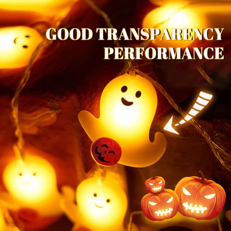 Guirlande Lumineuse Halloween à Piles – 2 Modes (Fixe et Clignotant), 3m 10 LED