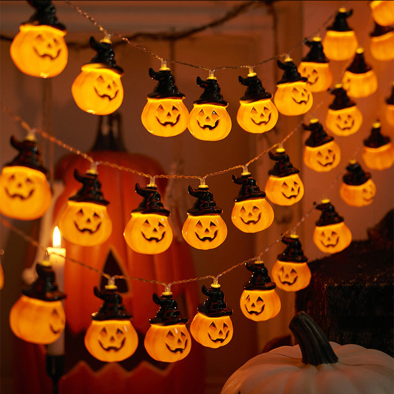 Guirlande Lumineuse Halloween à Piles – 2 Modes (Fixe et Clignotant), 3m 10 LED