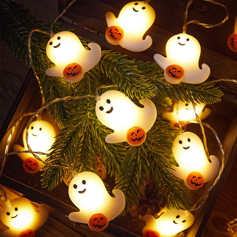 Guirlande Lumineuse Halloween à Piles – 2 Modes (Fixe et Clignotant), 3m 10 LED