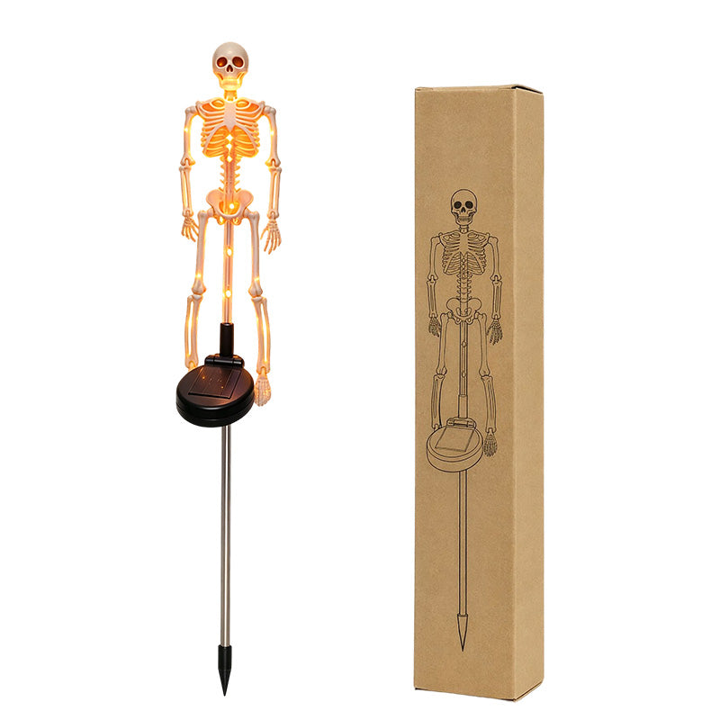 Pour Halloween ! Les meilleures décorations pour une ambiance de fantômes effrayante ! Lampes solaires squelette à piquet – Phosphorescentes, à énergie solaire, faciles à installer. Idéal pour