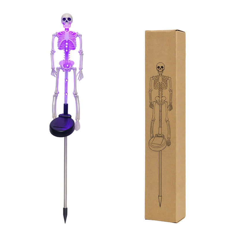 Pour Halloween ! Les meilleures décorations pour une ambiance de fantômes effrayante ! Lampes solaires squelette à piquet – Phosphorescentes, à énergie solaire, faciles à installer. Idéal pour