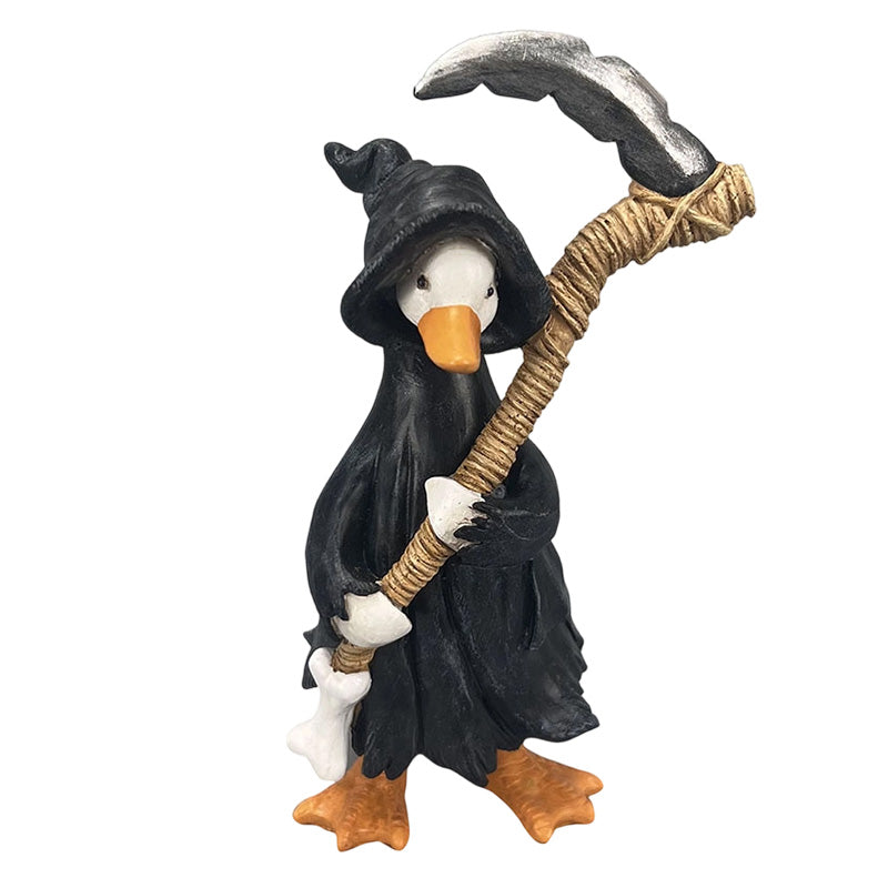 DÉCO D'HALLOWEEN ENNUYANTE ? Ensemble de canards effrayants – Peints à la main, 5 personnages, résistants aux intempéries – Pour étagères, bureaux et extérieur !