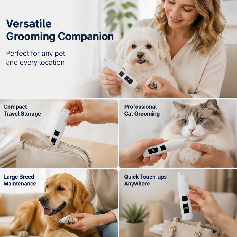 Lime à ongles électrique pour animaux de compagnie avec affichage LED de la puissance