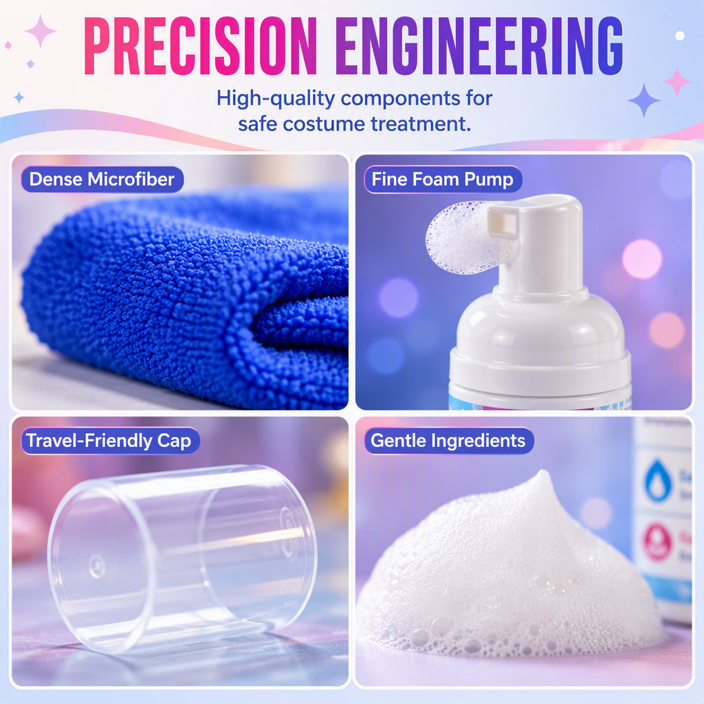 Mousse Nettoyante Tissus Portable 60ml avec Serviette de Nettoyage