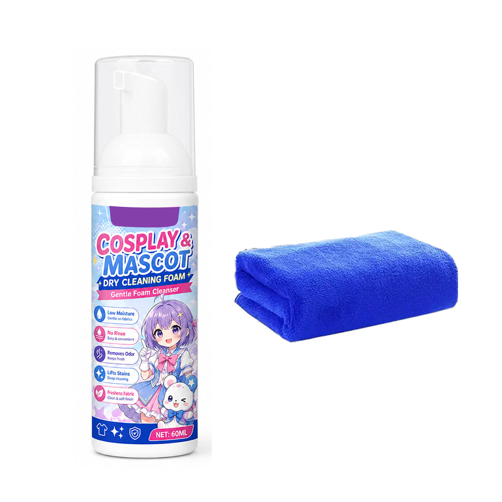 Mousse Nettoyante Tissus Portable 60ml avec Serviette de Nettoyage