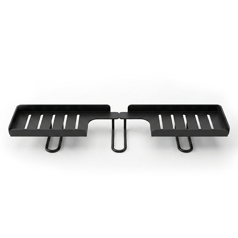 Étagère de rangement pliable en acier 2026 : une étagère sans perçage pouvant être installée au-dessus d'un robinet, dotée de supports réglables pour une installation facile.