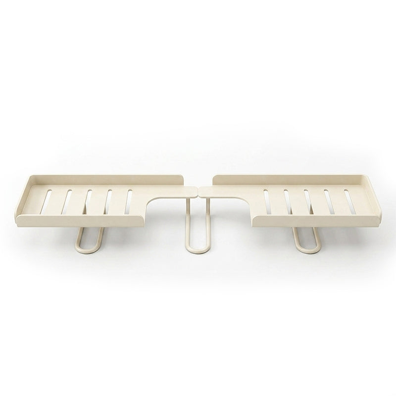 Étagère de rangement pliable en acier 2026 : une étagère sans perçage pouvant être installée au-dessus d'un robinet, dotée de supports réglables pour une installation facile.