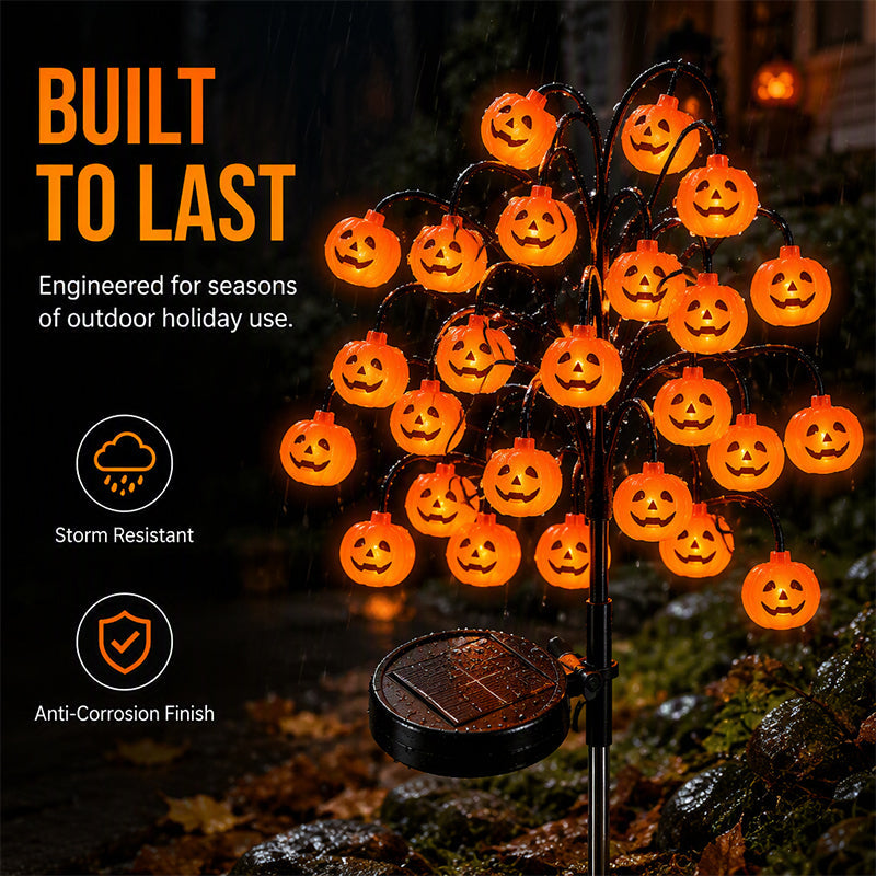 Guirlande lumineuse solaire d'Halloween en forme de citrouilles étanches 2026