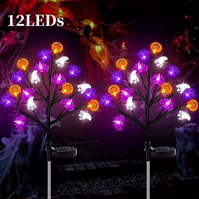 Guirlande lumineuse solaire d'Halloween en forme de citrouilles étanches 2026